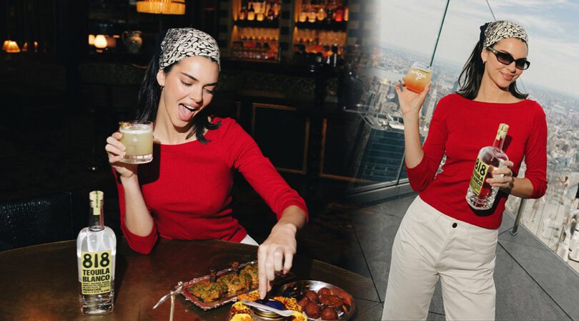Kendall Jenner Goes Completely Braless in New York Toasting Her 818 Tequila Success
