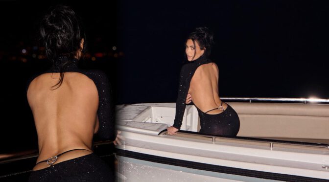 Kim Kardashian Sexy Braless Side Boob