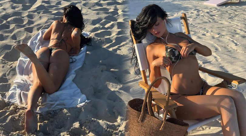 Kylie Jenner Shows Off Her Sand-Dusted Ass and Heavy Cleavage On The Beach