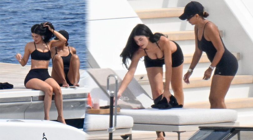 Kylie Jenner’s Insane Cleavage Spills Out During Steamy Pilates Session on Luxury Sardinia Superyacht