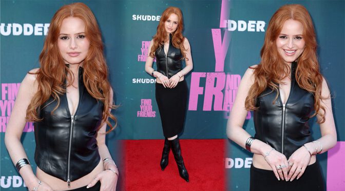 Red Hot Danger! Madelaine Petsch Shows Off Curves in Tight Leather Top