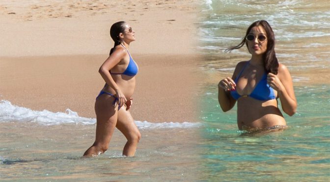 Olivia Culpo Sexy Pregnant Bikini