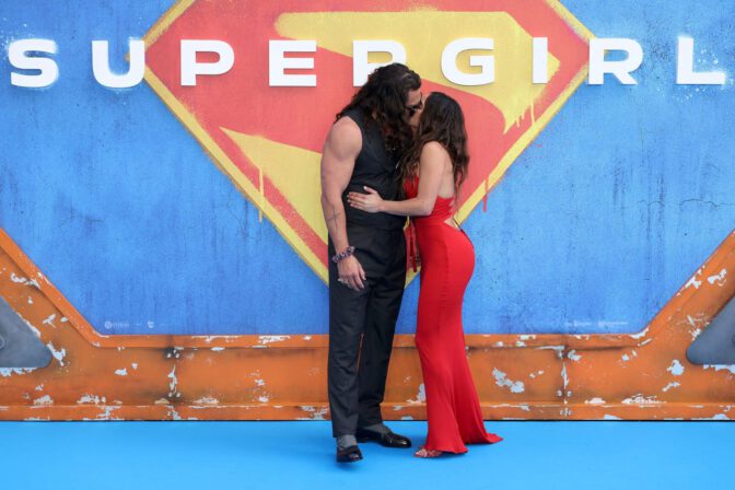 Adria Arjona Red Dress Cleavage Booty Supergirl Event London