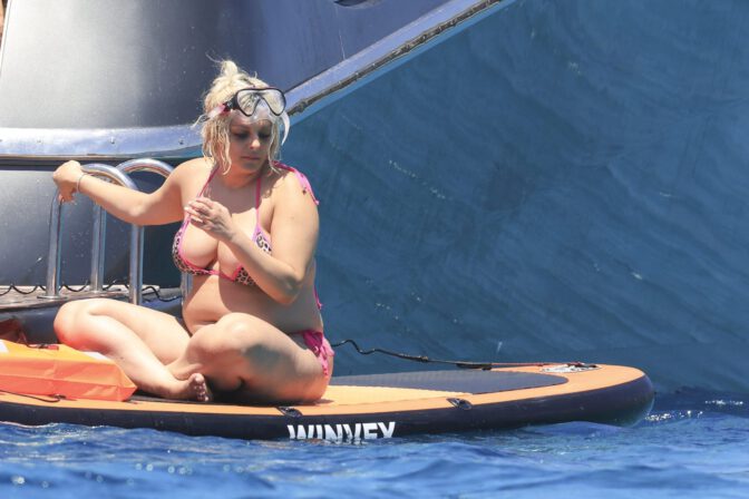 Bebe Rexha Leopard Thong Bikini Ibiza Ass Boobs