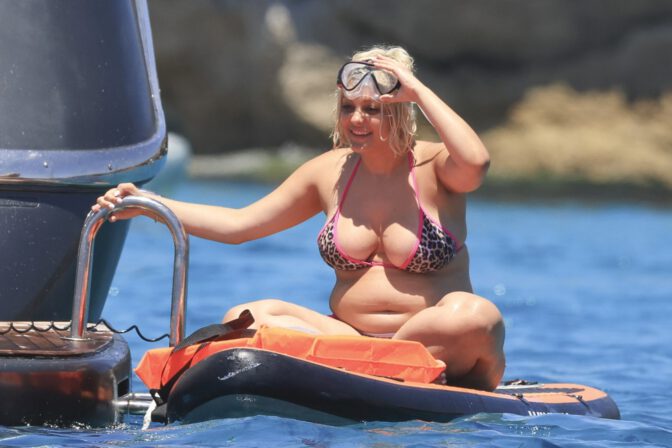 Bebe Rexha Leopard Thong Bikini Ibiza Ass Boobs