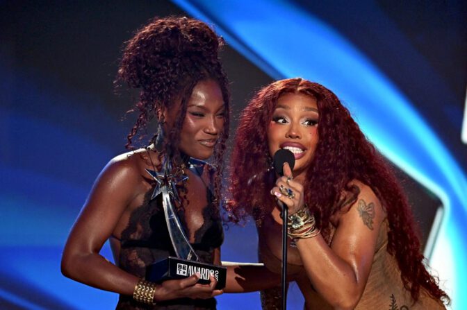 Doechii Braless See Through Dress Bet Awards