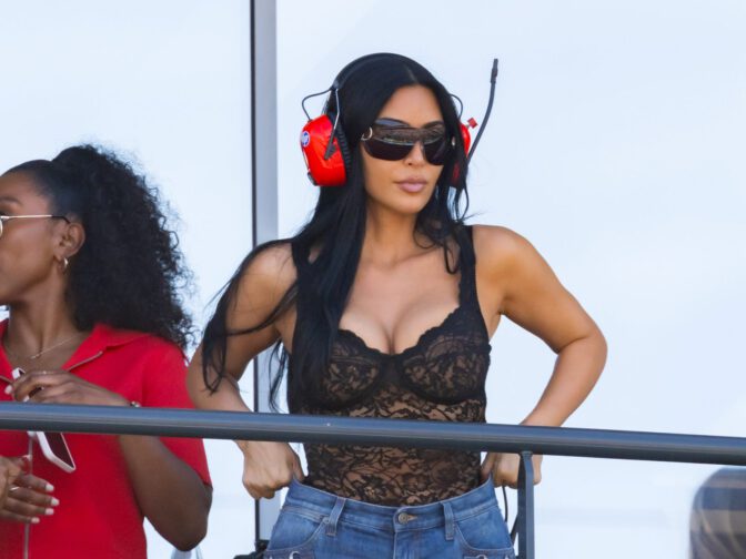Kim Kardashian Big Boobs Monaco Grand Prix