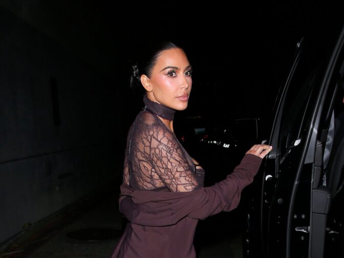 Kim Kardashian Big Breasts Cleavage Spago