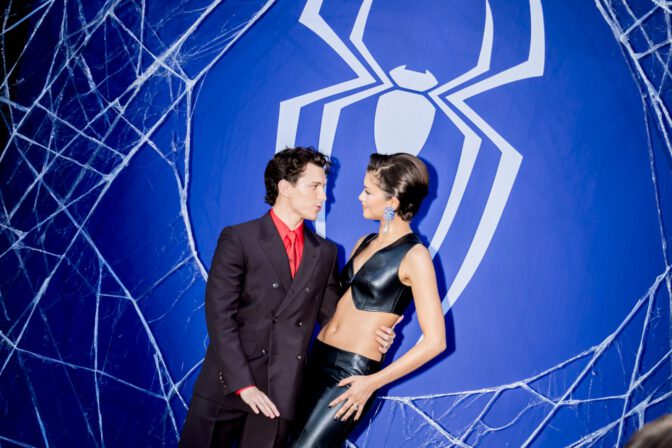 Zendaya Black Leather Crop Top Abs Spider Man Berlin Event