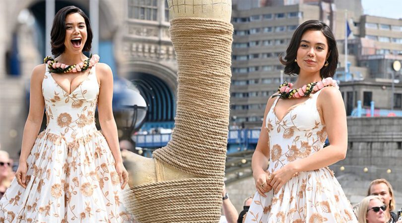 Auli’i Cravalho Busts Out Of Low-Cut Floral Dress At Moana London Launch