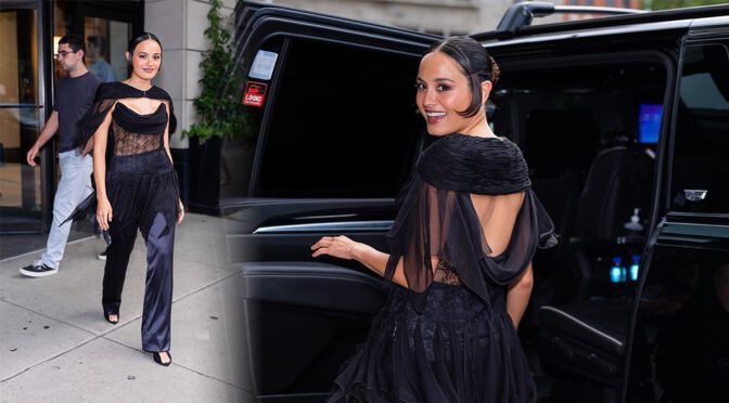Chase Sui Wonders Stuns in Chic Semi-Sheer Black Outfit at New York Premiere