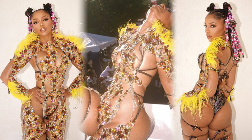 Chloe Bailey Breaks the Internet in Barely-There St Lucia Carnival Thong Costume