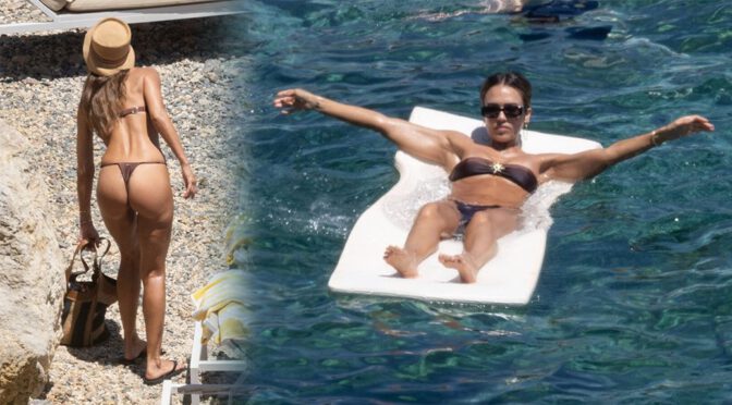 Jessica Alba Flaunts Her Insane Body and Bare Ass in a Tiny Thong Bikini in Italy