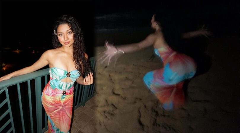 Julia Garcia Unleashes Sizzling Vacation Curves In A Skin-Tight Tropical Cutout Dress