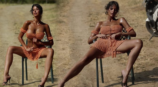 Liza Makhu’s Smoking Hot Crochet Top and Skirt Tease in Tuscany Hills – Curves That Stop Traffic!