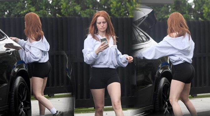 Madelaine Petsch Flashes Her Intensely Sexy Booty In Tight Spandex Shorts Out In LA