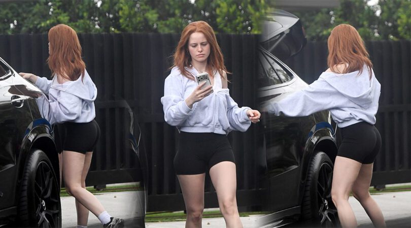 Madelaine Petsch Flashes Her Intensely Sexy Booty In Tight Spandex Shorts Out In LA