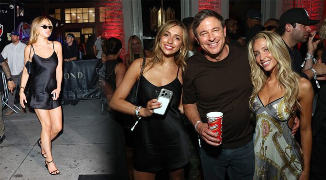 Tate McRae’s Legs Steal the Show in a Skimpy Black Satin Mini at Raising Cane’s NYC Bash