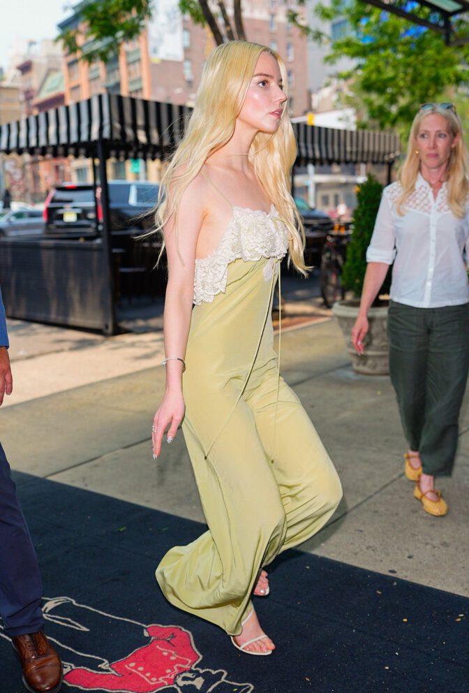 Anya Taylor Joy Braless Sheer Dress Nyc Siriusxm