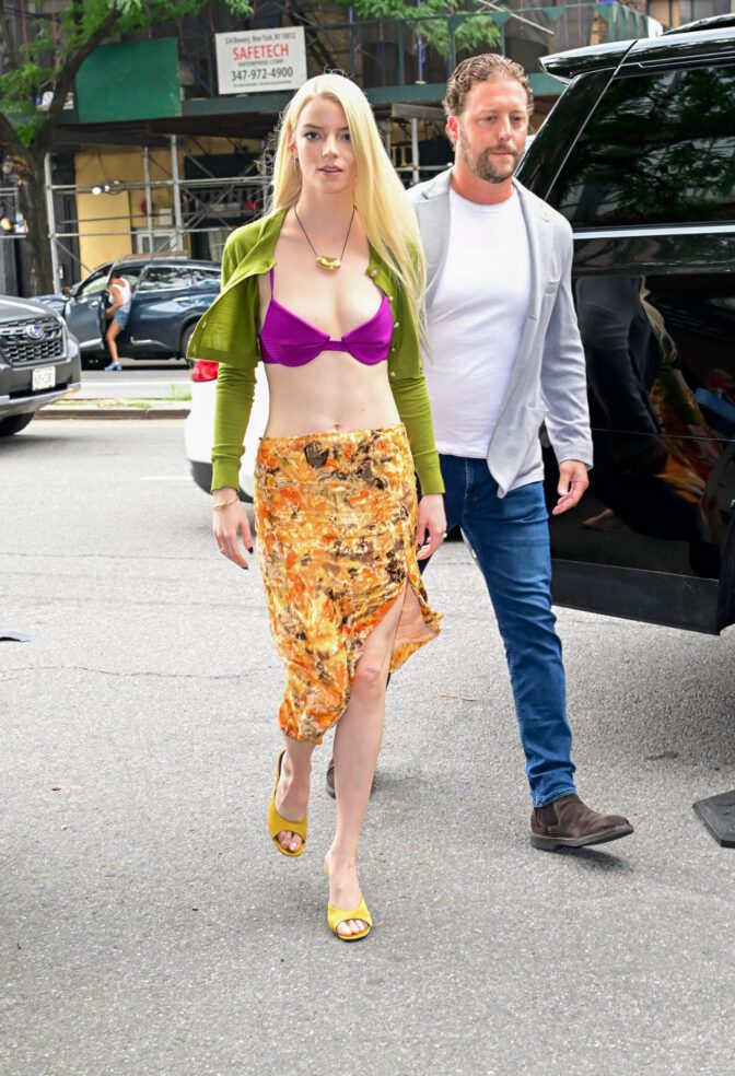 Anya Taylor Joy Purple Bra Cleavage Soho