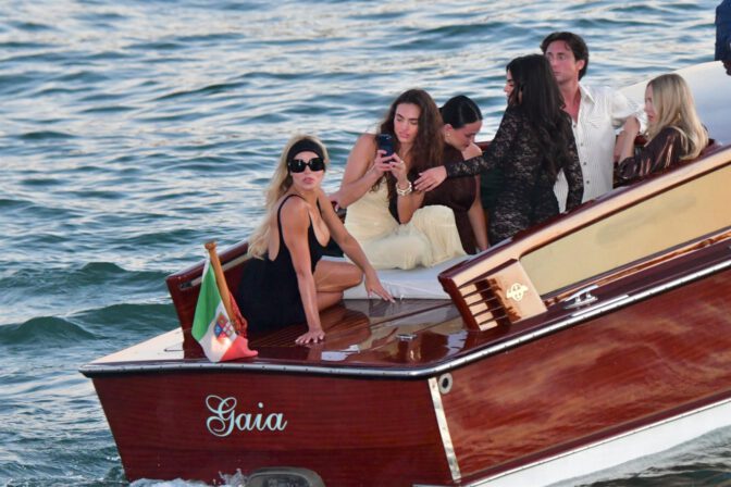 Brooks Nader Black Dress Cleavage Legs Venice Yacht