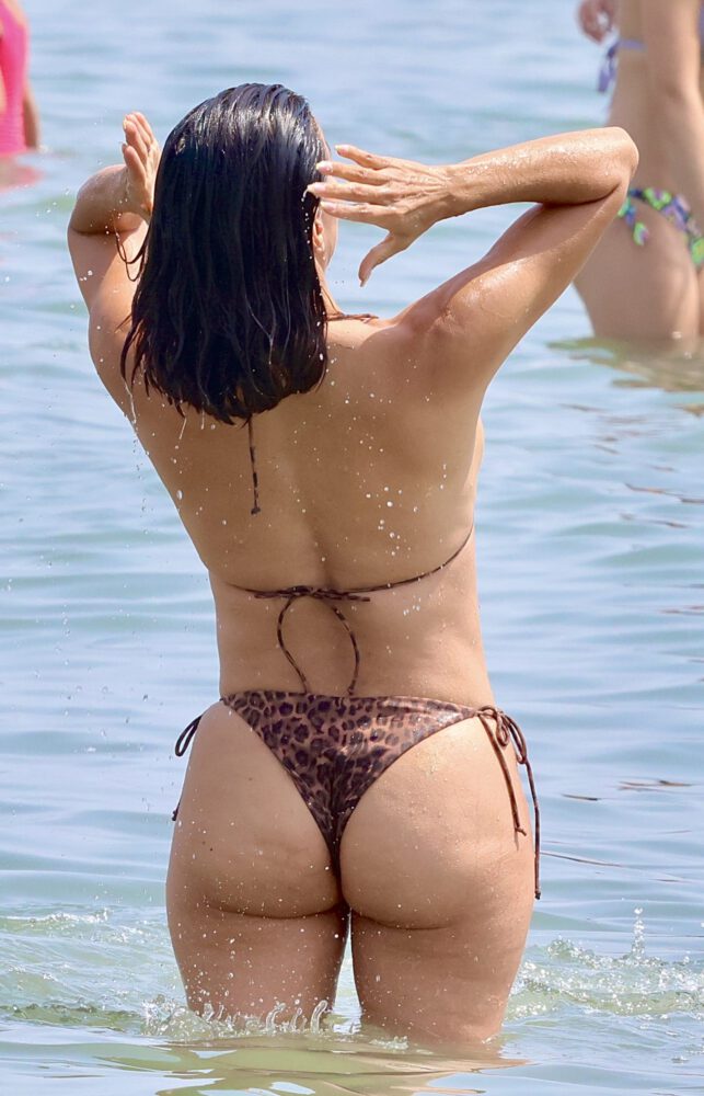 Eva Longoria Marbella Leopard Bikini Booty