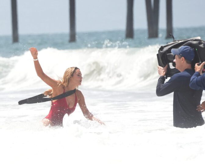 Hassie Harrison Big Boobs Baywatch Swimsuit