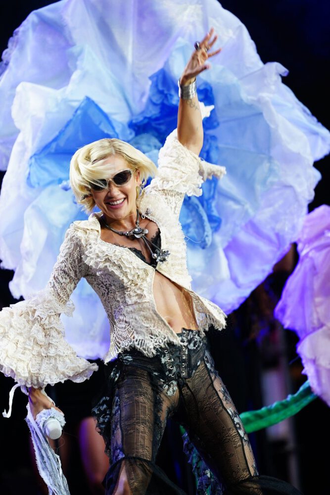 Rita Ora Moon Stars Locarno Sheer Lace Thong Ass