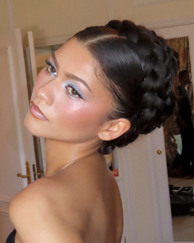Zendaya Revealing White Lace Cutout Dress Curves Legs Odyssey Paris Premiere