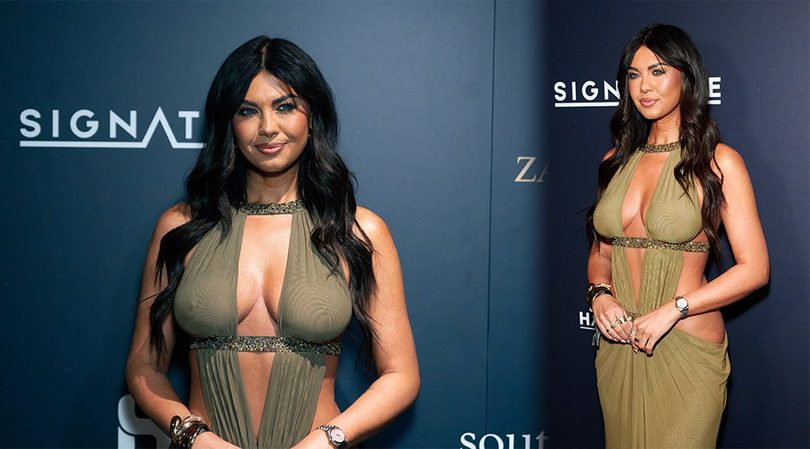 Belle Hassan Flaunts Massive Cleavage at the Rise Of The Footsoldier Retribution Premiere