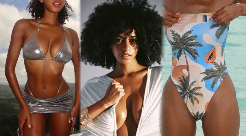 Briana Smith’s Oiled Body and Barely-There Bikinis Leave Nothing to the Imagination Across Beach and Mountain Shoots