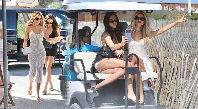 Brooks Nader Flashes Her Curves in a Braless See-Through Dress in St. Tropez