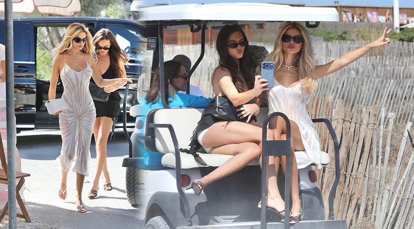 Brooks Nader Flashes Her Curves in a Braless See-Through Dress in St. Tropez
