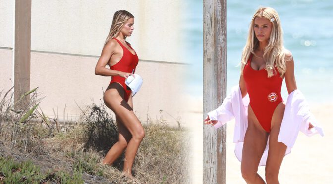 Brooks Nader Red Swimsuit Sexy