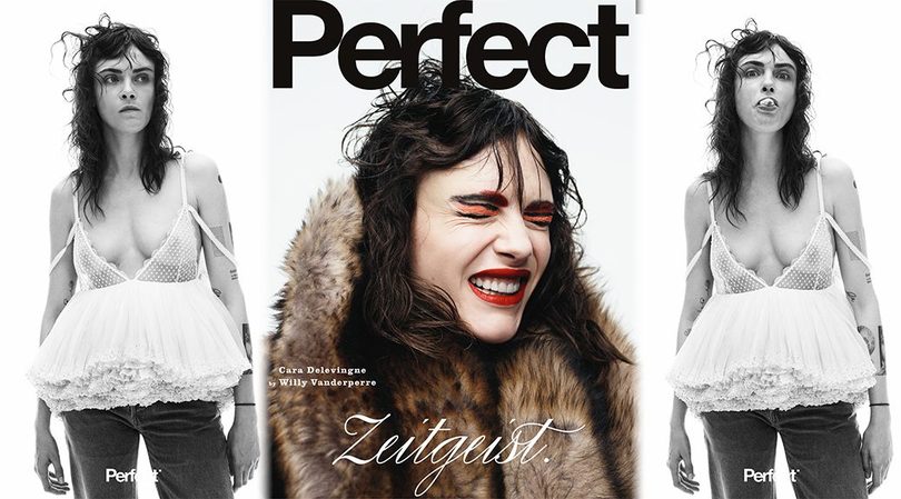 Cara Delevingne Flashes Her Hard Nipples In A See-Through Top For Perfect Magazine