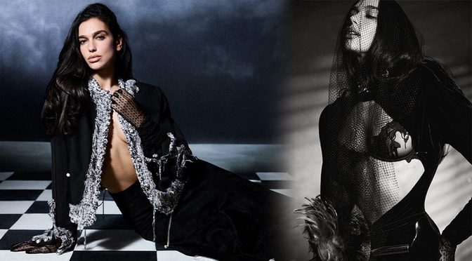 Dua Lipa Goes Braless and Sheer in Wild Vogue Italia Rooftop Shoot