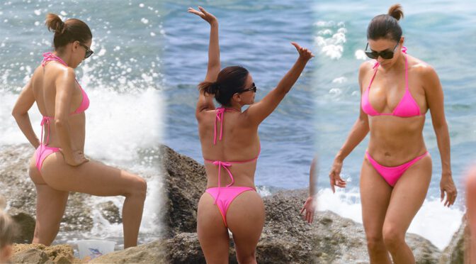 Eva Longoria Booty Pink Bikini
