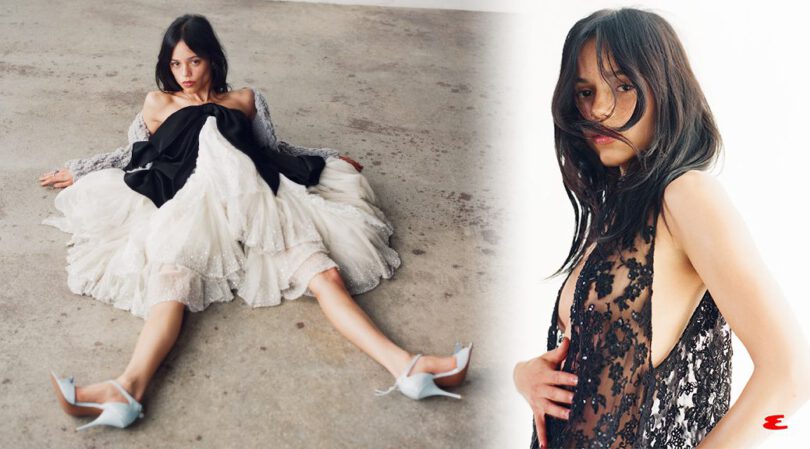 Jenna Ortega Goes Full Tease in Black Lace and Bare Legs for Esquire Magazine