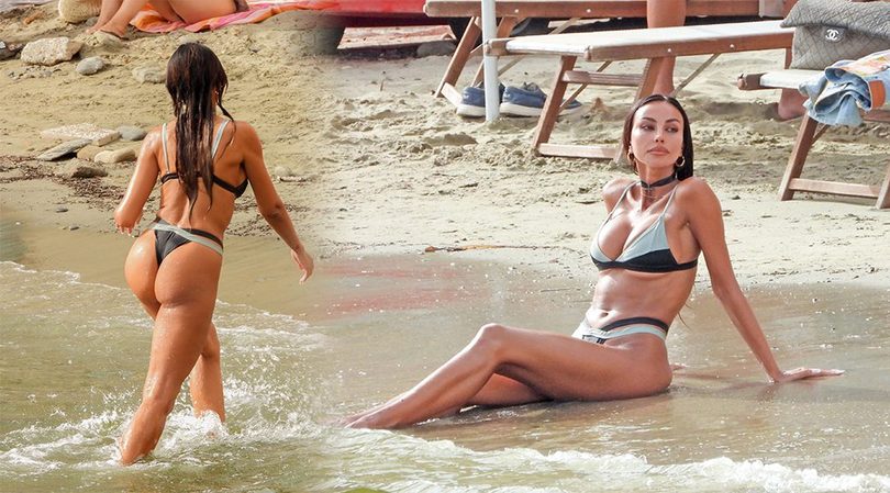 Madalina Ghenea Flashes Bare Booty and Cleavage in Skimpy Bikini on Italian Riviera