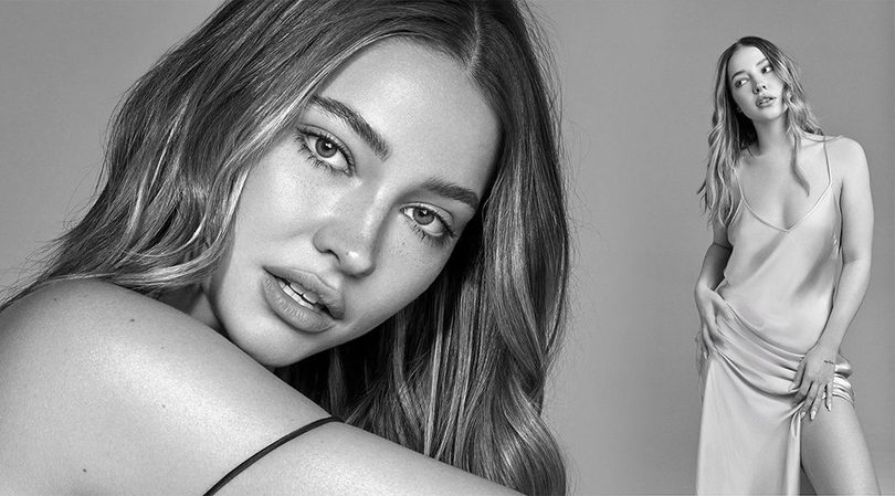 Madelyn Cline Strips Down to Silk and Sheer Lace for Mind-Blowing Studio Shoot