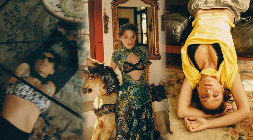 Odeya Rush Stuns in Transparent Sheer Dress and Black Lace Bra