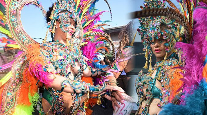 Rihanna’s Juicy Carnival Nipslip Bombshell as She Bares Big Boobs and Ass in Jewel-Covered Barbados Costume