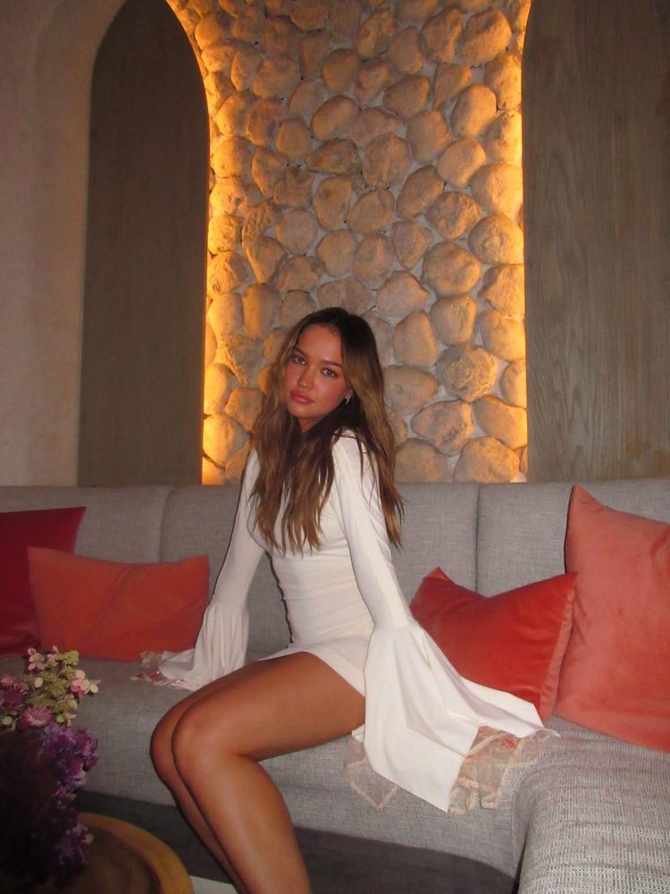 Sadie Stanley Sexy White Dress