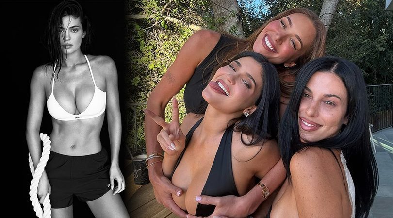 Kylie Jennerโs Big Boobs Get Grabbed in a Steamy Group Selfie with Anastasia Karanikolaou