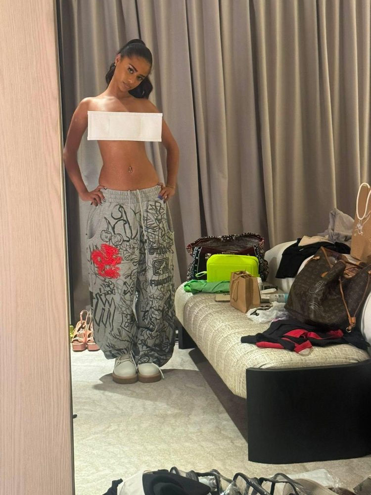 Tyla Topless Censored Pic