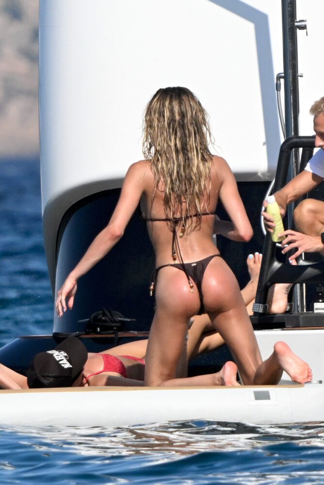 Alix Earle Tiny Brown Bikini Booty Sardinia Yacht