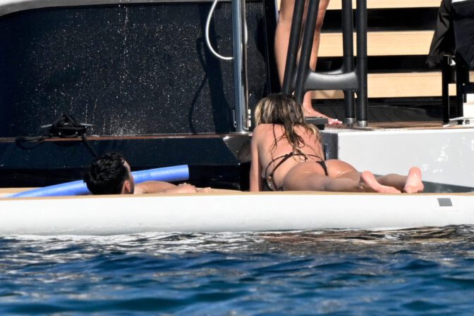 Alix Earle Tiny Brown Bikini Booty Sardinia Yacht