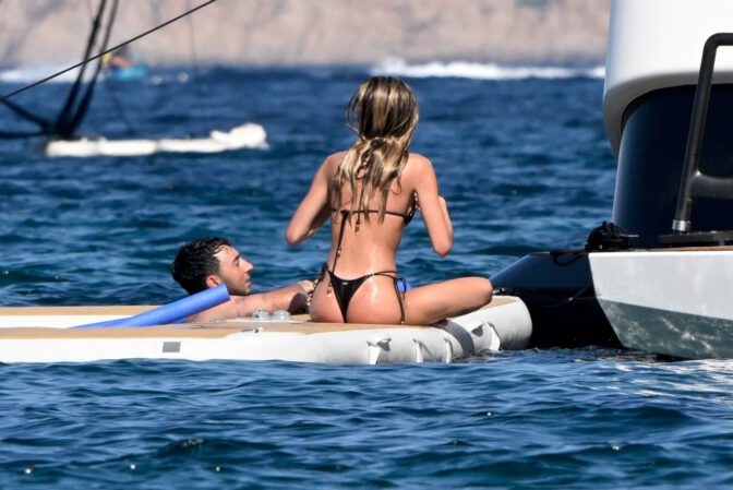 Alix Earle Tiny Brown Bikini Booty Sardinia Yacht