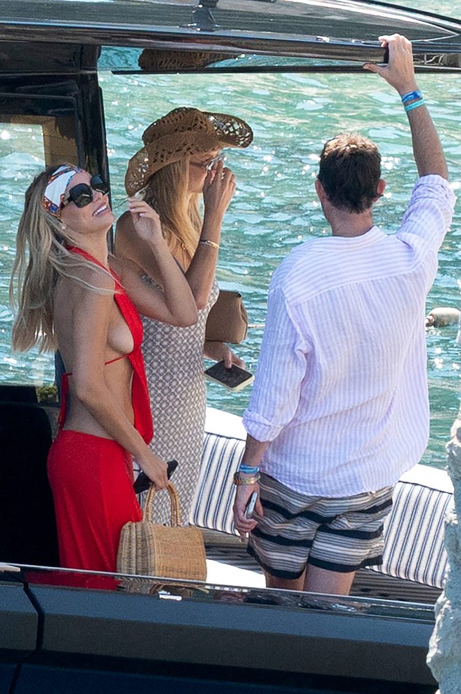 Brooks Nader Boobs Braless Sexy Dress Positano