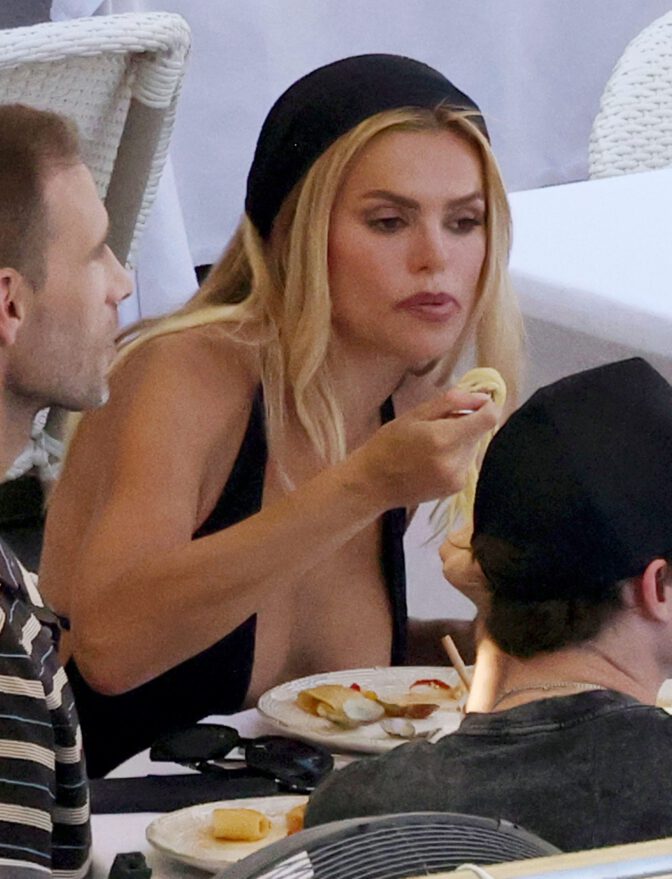 Brooks Nader Exposed Nipple Boob Slip Capri